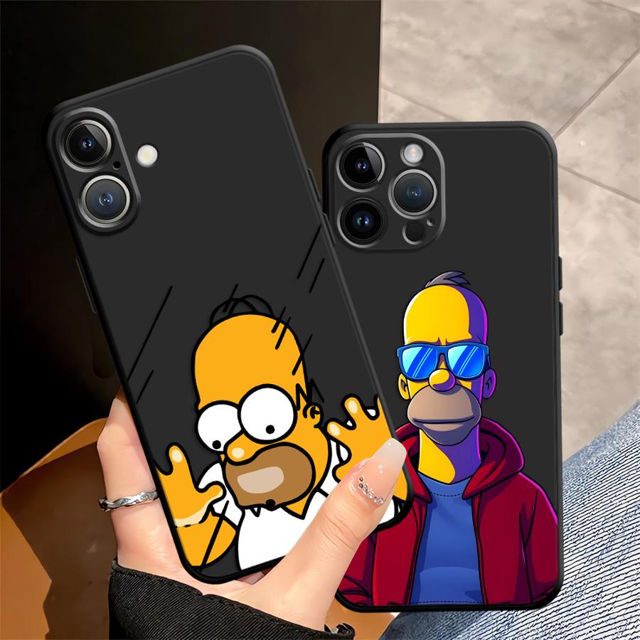 Fun S-simpsons Funda Phone Cover Phone Case for Apple iPhone 16 12 15 Pro 7 8 11 17 Pro Max XR XS MAX 13 14 Air