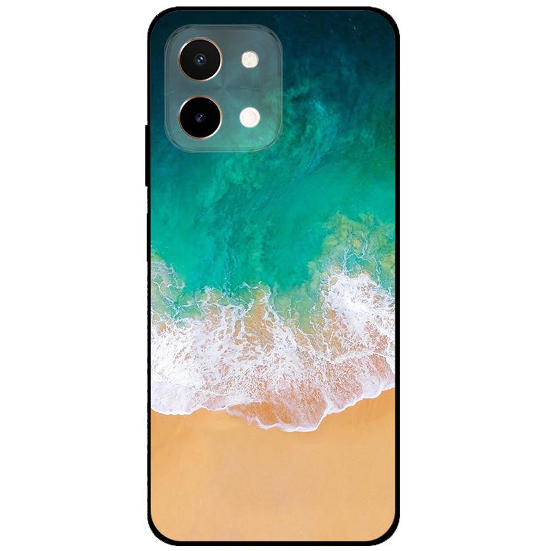 For Vivo Y28 4G Case 6.68'' Black TPU Silicon Cartoon Protection Cover for VivoY28 Y 28 4G Shockproof Capa Wolf Animals Soft Bag