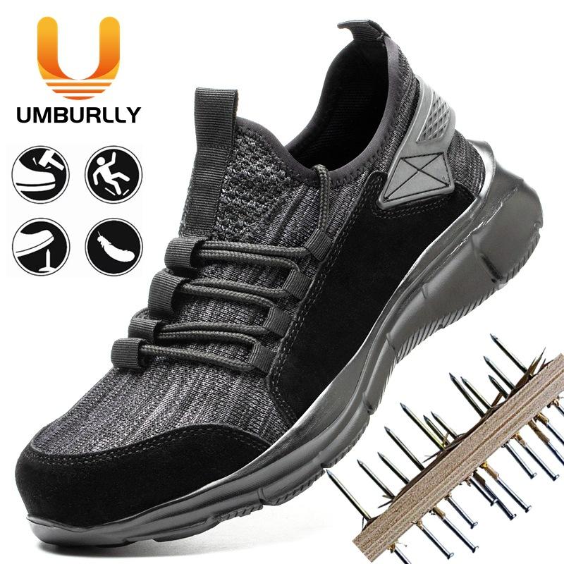 Men's Anti-smashing and Anti-piercing Summer Breathable Steel Head Work Shoes Protective Shoes
