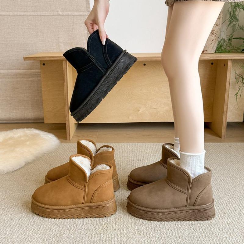 2025 New Snow Boots Women's Short-leg Winter Thickened Warm Cotton Shoes