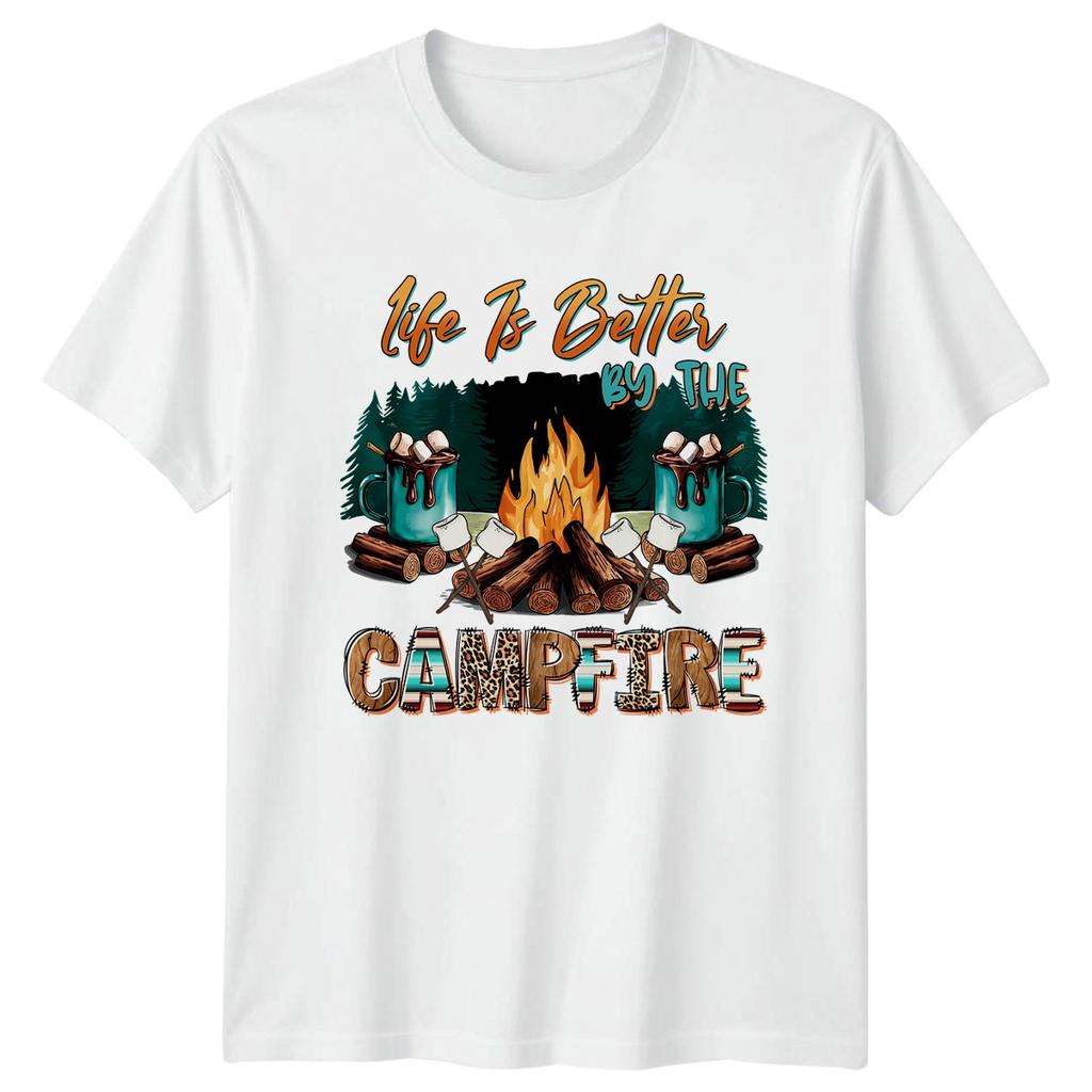 Life Is Better By The Campfire Outdoors Graphic Unisex T Shirt Campfire Tee