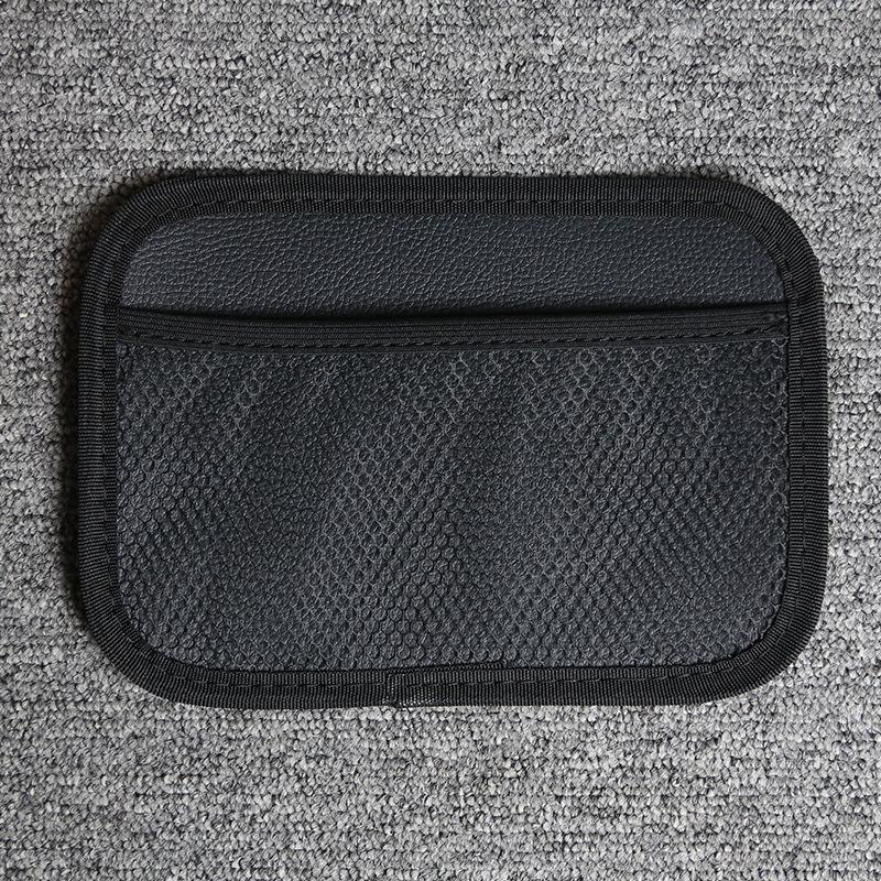 2Pcs Car Net Pocket Storage Bag Black Multi-function Sticker Seat Back Storage Bag Mobile Phone Key Cartoon Interior Supplies