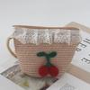 2024 Women's Mini Cartoon & Straw Flower Messenger Bags - Cute Beach Accessory
