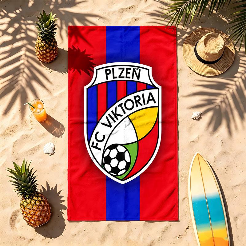 FC Viktoria Plzen (1) Theme Beach Towel Sand Resistant Soft And Comfortable Suitable For The Pool Camping Yoga And Diving A Travel Essential
