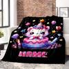 Happy Birthday Cat Style Customize Your Name Blanket Warm Comfortable And Soft Blankets Are Suitable For Home Lunch Break Blanket Office Sofa Sofa
