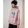 Bailuyu Damen Cartoon Bestickter Fleece Hoodie