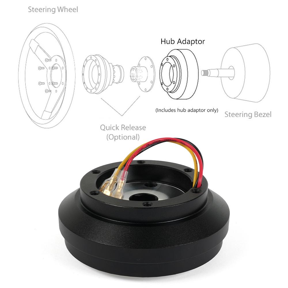 Bartoo-Steering Wheel Boss Kit Short Thin HUB Adapter Kit 174H For Ford Mustang 1984-2004 Fox-Body Mustang SN95 Mustang QR043
