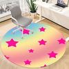 1pc Star PatternChair Carpet for Office, Indoor Non-Slip Washable Polyester Fiber Carpet, Mat For Office, Machine Washable