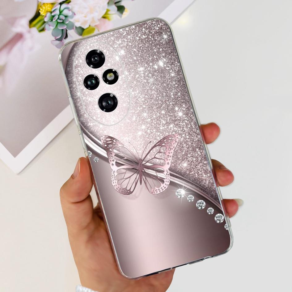 For Huawei Honor 200 Pro 5G Case New Stylish Flower Slim Soft Clear Silicone Phone Cover For Honor 200 Pro Bumper Honor200 Coque