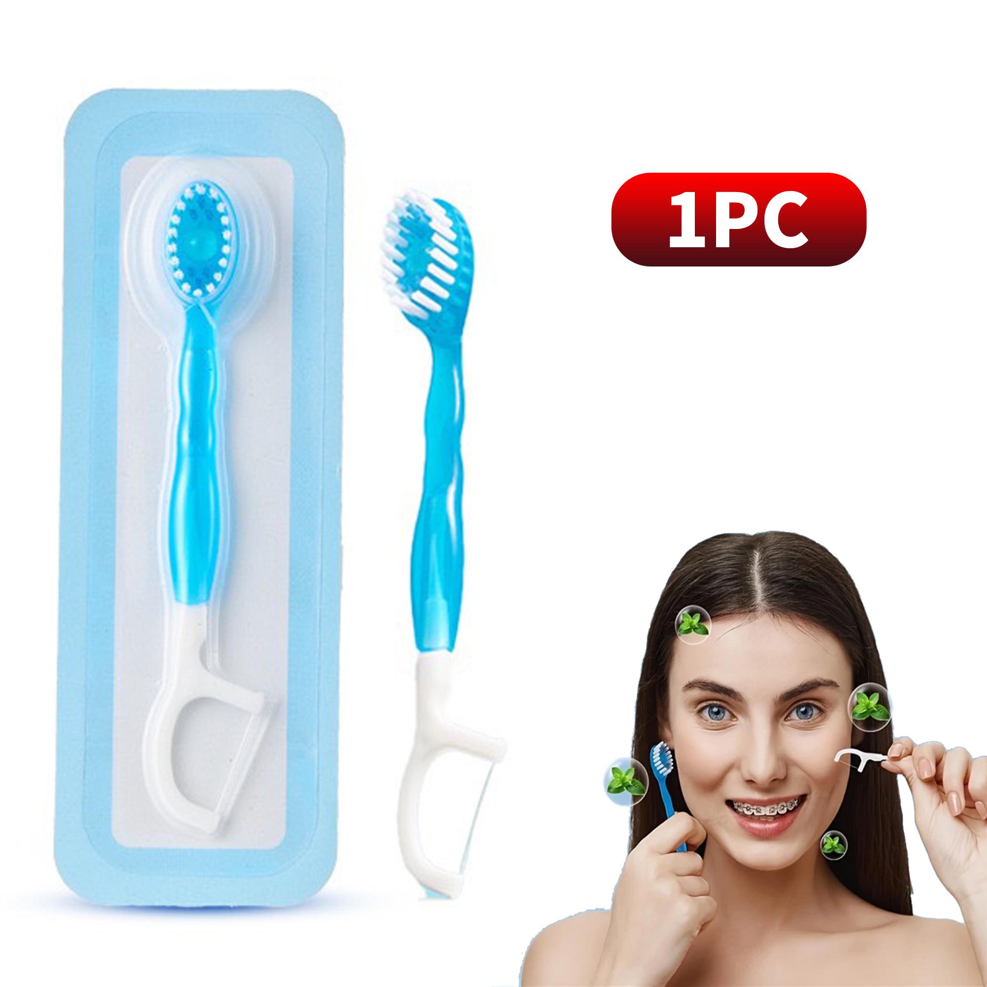 

Mint flavored bead toothbrush, deeply cleanses the mouth, five in one mini brush, suitable for convenient travel and travel