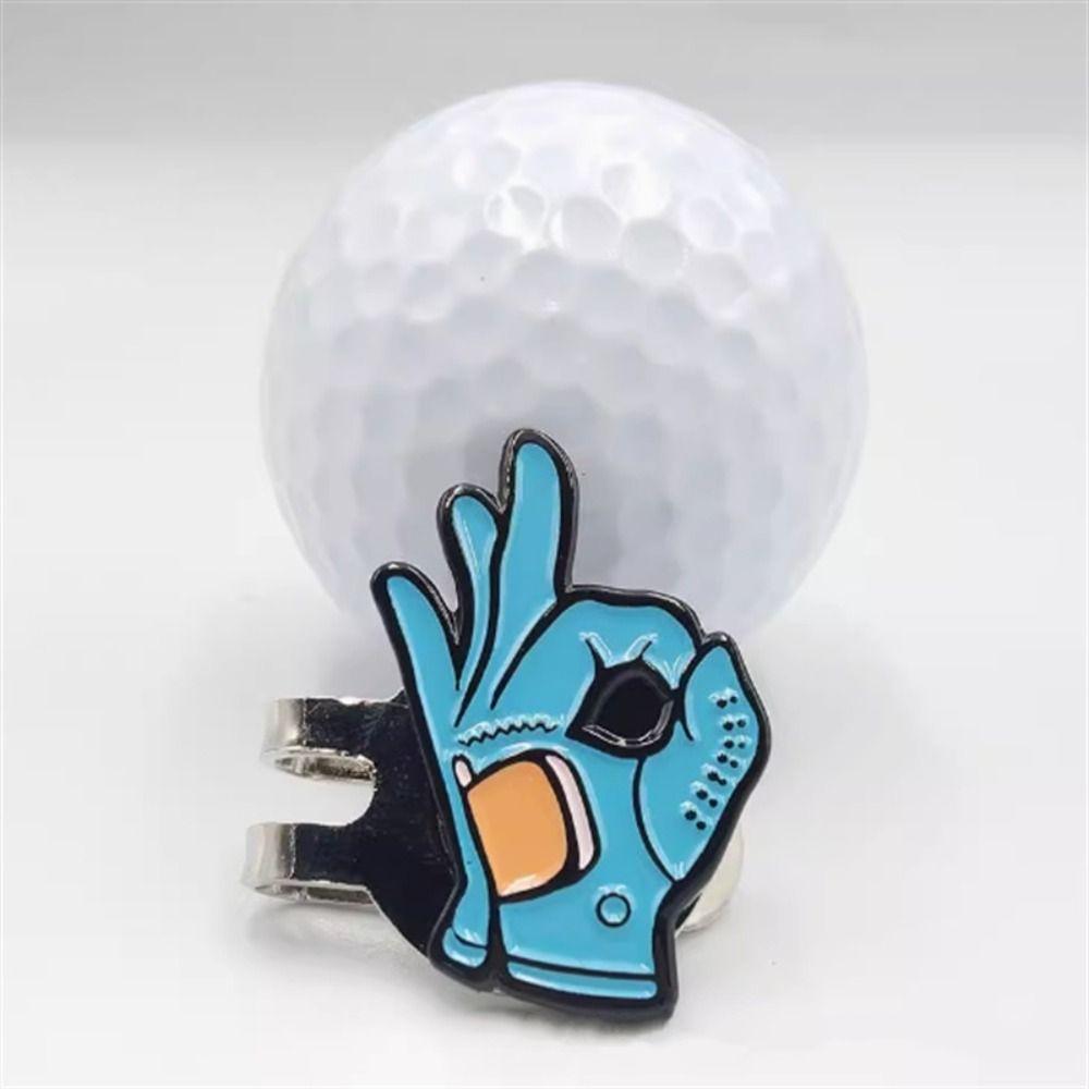 Magnetic Golf Ball Mark Cartoon Pattern Golf Hat Marker Funny Golf Cap Clip  Baseball Cap Clips