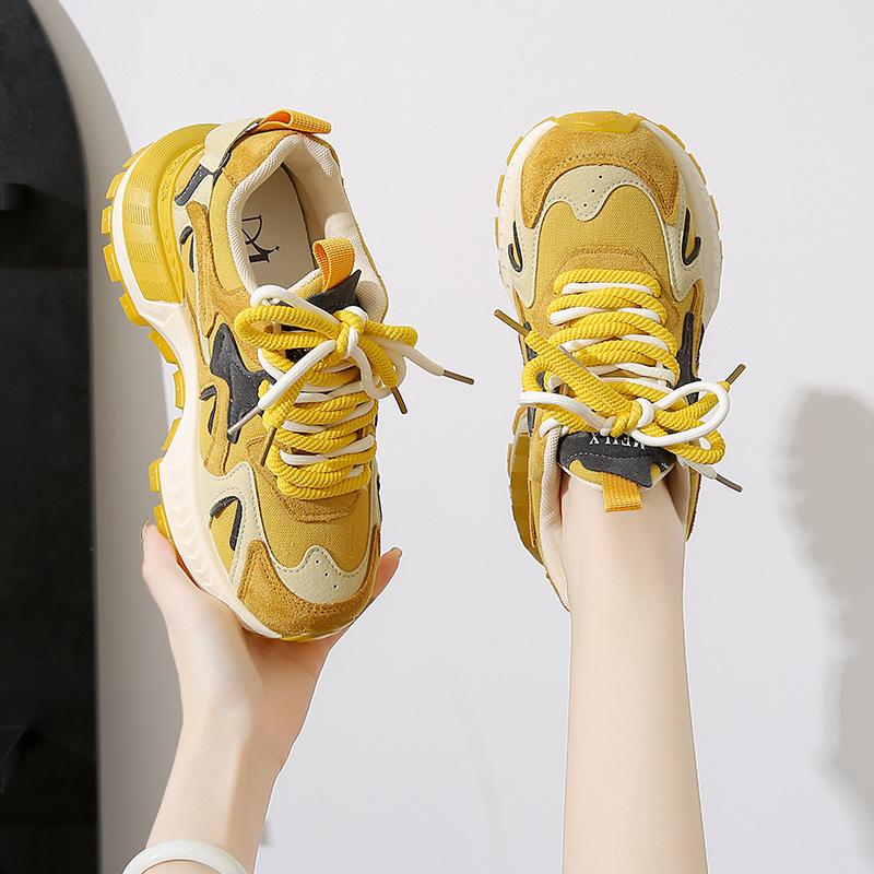 Sports Color Matching Dad Shoes for Women Spring and Autumn Show Foot Small Versatile Casual Forrest Gump Sports Shoes