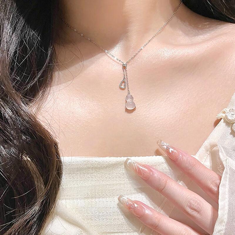 MIMORE Sterling Silver Gourd Necklace for Women