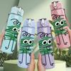1PC Cartoon Tree Man 750ml Color Plastic Sports Water Bottle Leakproof Flip Straw Lid Suitable for Sports Office Home Use