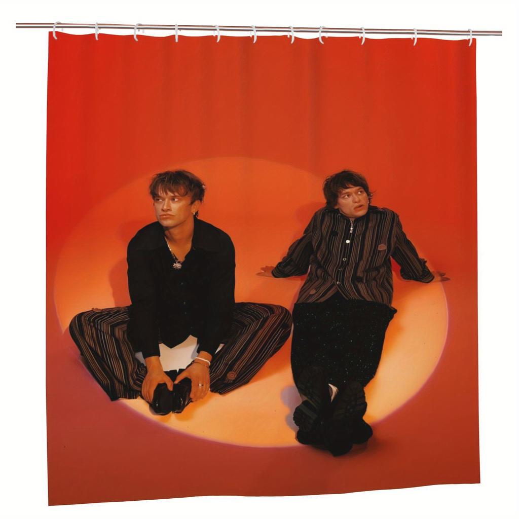 Inspired fashion design shower curtain with hook, detachable bathroom curtain, durable polyester fiber, machine washable