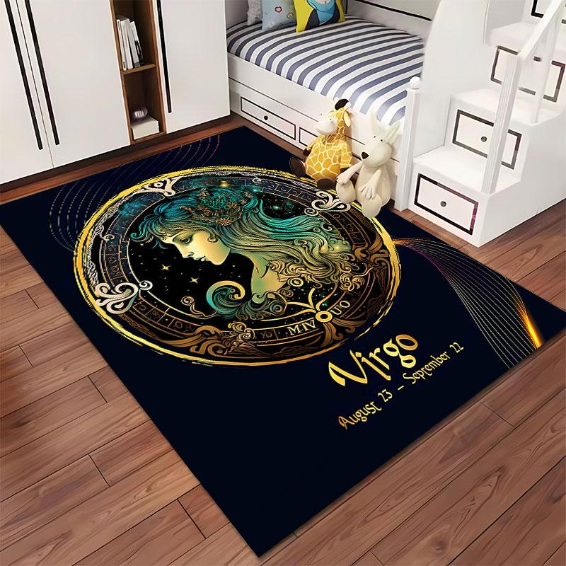Virgo Zodiac Artistic Carpet Suitable As a Non-slip Mat for the Living Room or Bedroom Sofa