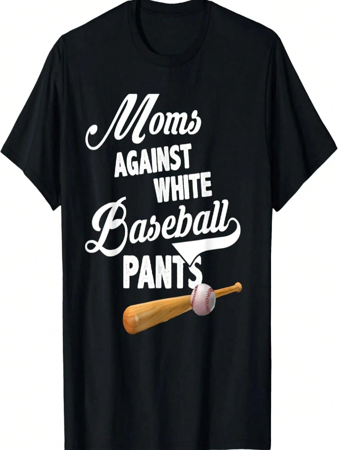 Moms Against White Baseball Pants - Baseball Season Mom T-Shirt S разноцветный