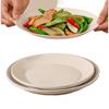 Large Round Disposable Dinner Plate - Thickened Rice Husk, Food-Grade, Ideal for Weddings & New Year Celebrations