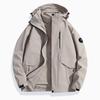 3-in-1 Wasserdichte Kapuzenjacke mit herausnehmbarem Fleece-Innenfutter für Herbst & Winter Outdoor-Sportarten