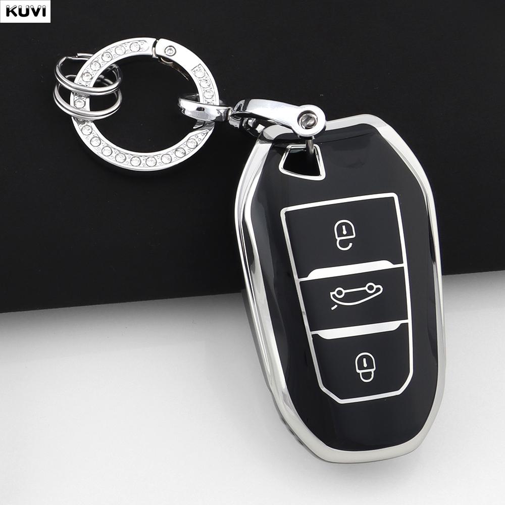 For Peugeot 2008 3008 4008 5008 308 408 508 Citroen C1 C2 C4 C6 C3-XR Picasso Grand DS3 DS5 Shell TPU Car Smart Key Case Cover