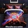 FC Bayern München Design Bett Bettwäsche Set 1 Bettbezug + 2 Kissenbezüge Weich Atmungsaktiv Haushalt Bettwäsche