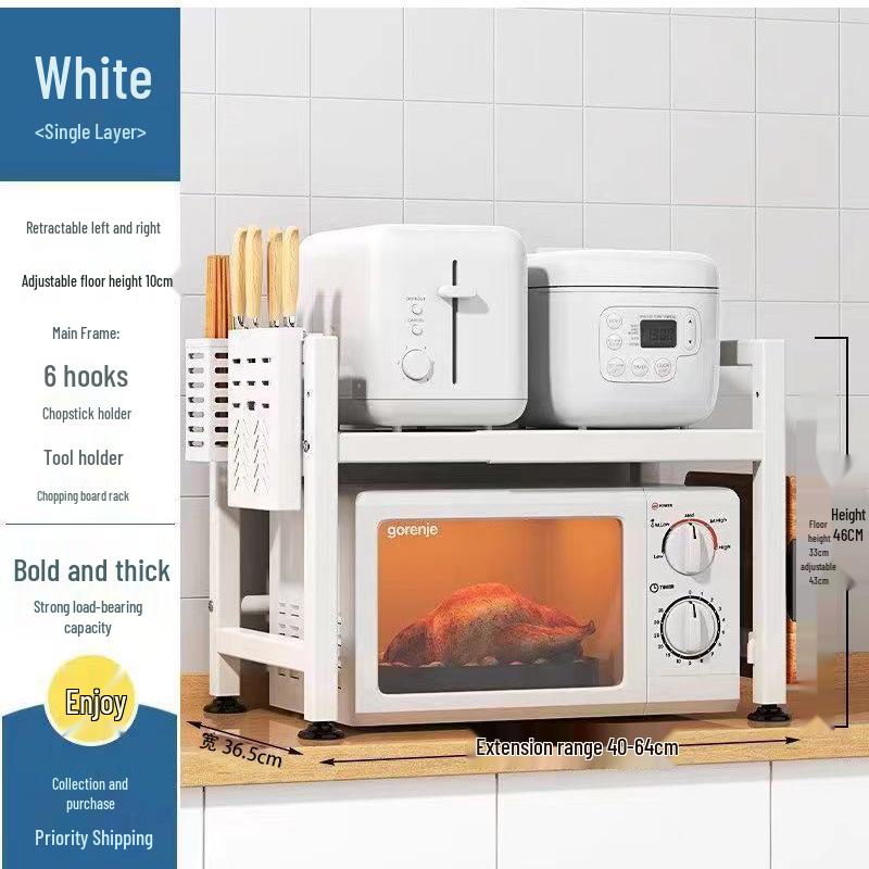 Microwave Oven Kitchen Storage Rack for Spices and Rice Cooker