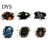 Festive Wall Ornaments for Halloween 3D Decal, Breakout Illusion Sticker with Skull Ghost, Spooky Ghost Art Room Decor Party, Peel And Stick Removable