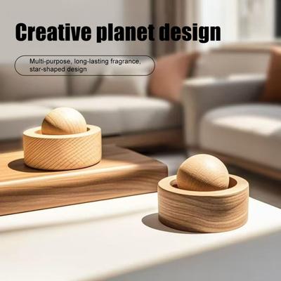 Wooden Essential Oil Diffuser Round Ball Aromatherapy Diffuser Small Passive Diffuser for Office Home Car Sauna Room SPA Center Yoga Hall
