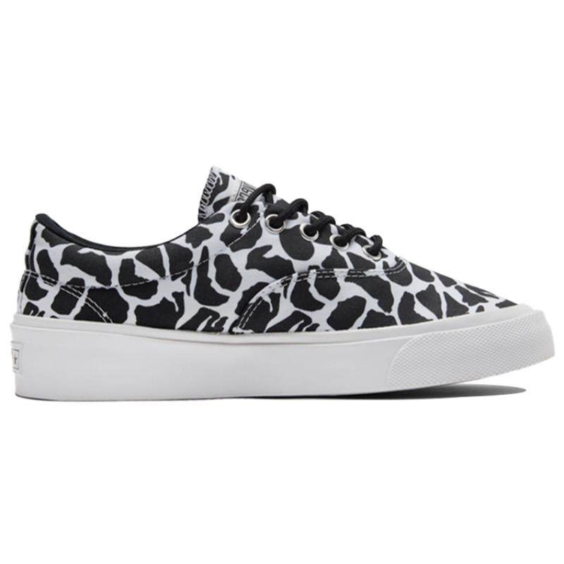 Converse Skidgrip Stylish Low Top Casual Canvas Shoes Black Gray Printing Unisex 'Black Gray'