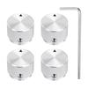 Uxcell Set Aluminum Potentiometer Inner Diameter X Outer Diameter X Universal Volume Tone Control Knobs for Guitar and with Arrow Silver 4-Piece
