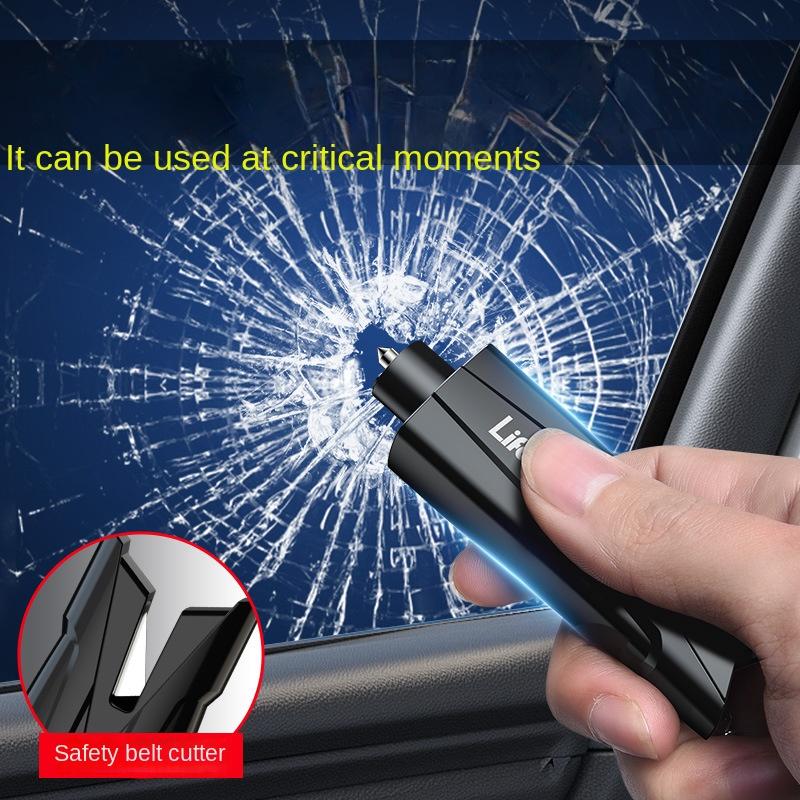 Car Safety Hammer Auto Emergency Glass Window Breaker Seat Belt Cutter Life-Saving Car Emergency Escape Hammer Survival Whistle