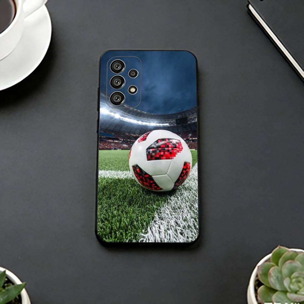 Football Sport Soccer Phone Case Black Silicone Soft For Samsung S25,S24,S21,S22,S23,S30,Ultra,S20,Plus,Fe,Lite