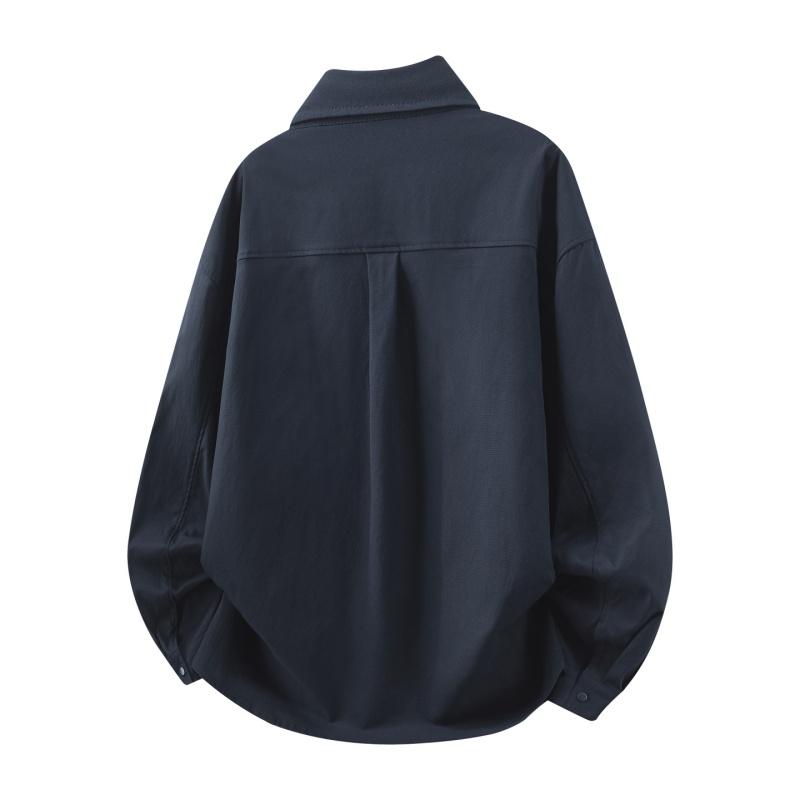 Men's Coat Type Long-sleeved Shirt Men's Loose Casual Work Shirt Outer Jacket