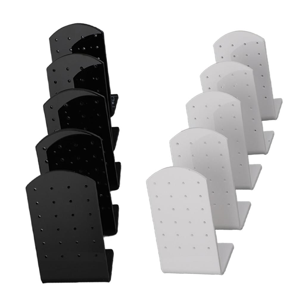 10 STÜCKE 24 Löcher Ohrringhalter Organizer Acryl L-förmig Ohrstecker Schmuck Präsentationsständer Ständer für