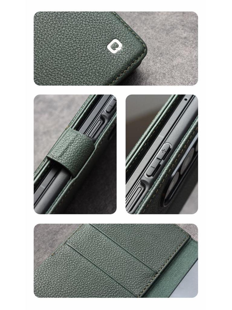 Étui à rabat magnétique en cuir véritable Chali pour Samsung Galaxy Z Fold7