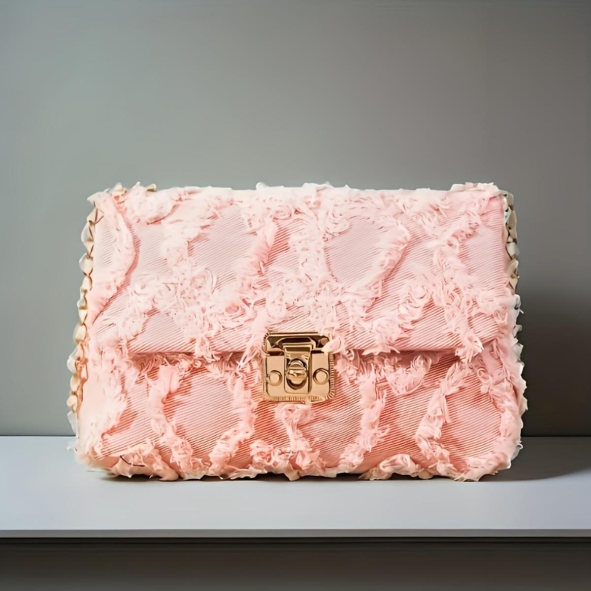 

Plaid Crossbody Bag - Detachable Shoulder Strap, Single Shoulder/crossbody, Women s Casual Fashion Design, Modern Accessories, Textured Surface