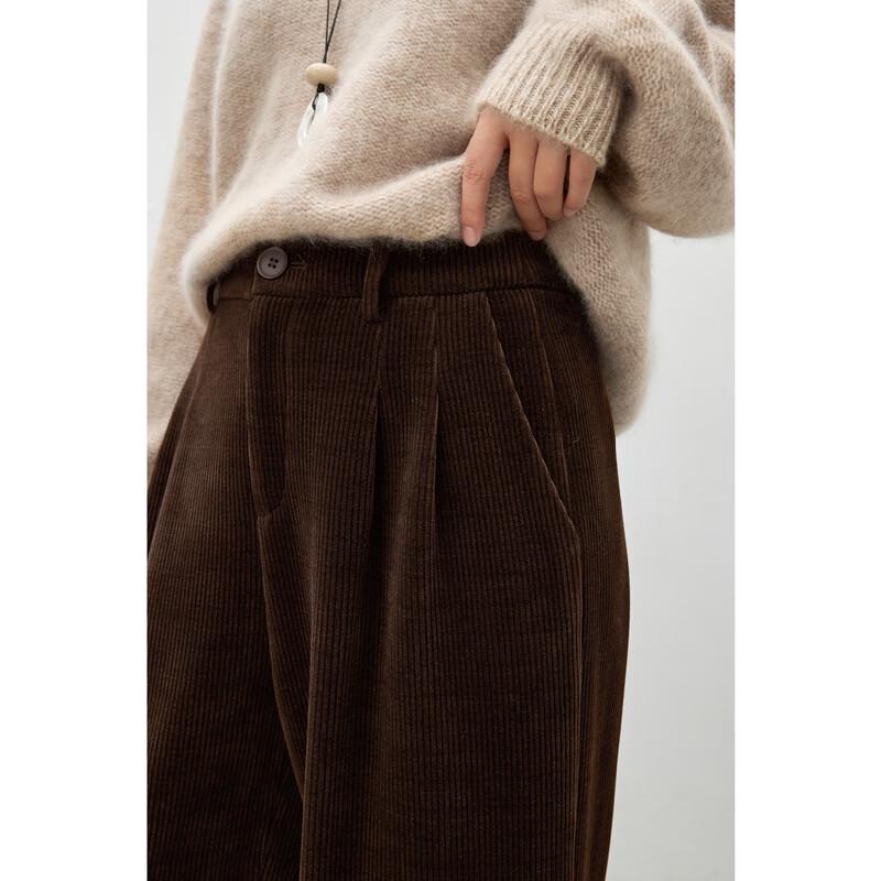 Women's College Style Corduroy Straight-Leg Pants