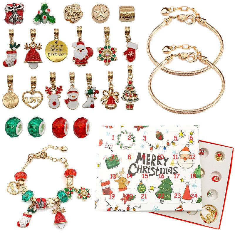 

24-Day Reindeer Christmas Surprise Bracelet Set for Kids