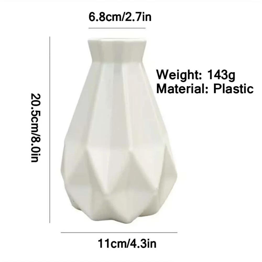 1pc Nordic Plastic Vase Simple Small Fresh Flower Pot Storage Bottle for Flowers Living Room Modern Home Decorations Ornaments