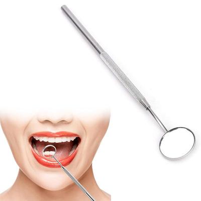 Oglindă dentară din oțel inoxidabil #5 cu mâner de 6,2", Instrument de dentist pentru inspecția de curățare a dinților