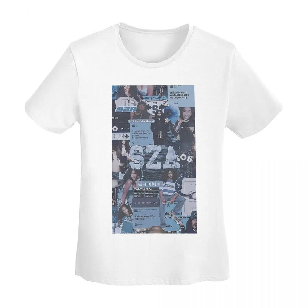 SZA SOS Song Singer TShirt Women Short Sleeve T Shirts ONeck Clothes Cotton Summer Tees Streetwear