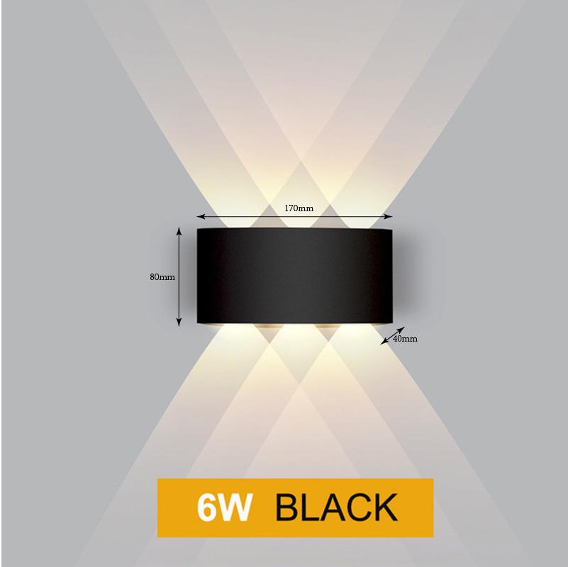 

Светодиодный настенный светильник в скандинавском стиле 6 Вт 8 Вт водонепроницаемый для улицы и помещений IP65 современный для дома, лестницы, спальни, прикроватной тумбочки для ванной комнаты Cold White 6000K