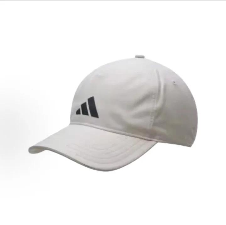 adidas Soft Cotton Curved Brim Embroidered Hat, Adjustable Unisex UV Sun Protection Cap for Young People Daily Outdoor Sports Casual Matching KE2138
