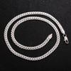 Silver Pating 6mm Side Full Sideways Chain 16/18/20/22/24 Inch Necklace For Women Men Daily Wear Fashion Punk Jewelry Gifts