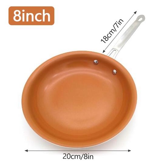 

Konco Copper Frying Pans Skillets with Ceramic Coating Induction Cooking Oven Cooking Pot Nonstick Frying Pan Cookware