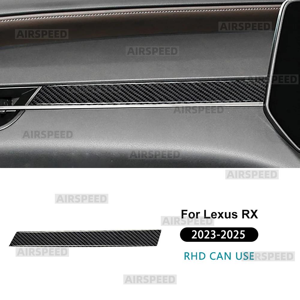 For 2024 2025 Lexus RX Car Interior Gear Shift Window Button Door Handle Real Soft Carbon Fiber Sticker LHD RHD Accessories