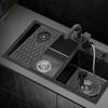 rinser with Drip Tray Sink Accessories for Kitchen - black, 42.5x23x3cm