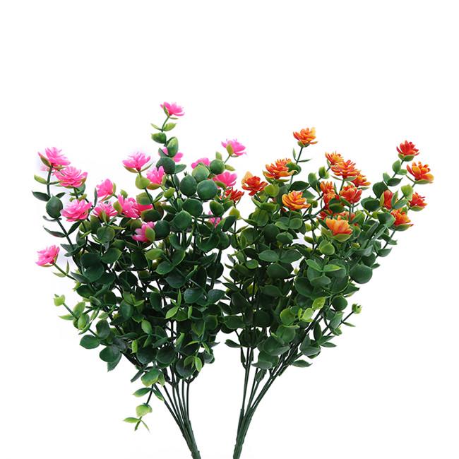 2Pcs Simulation Flower Artificial Milan Grain Plastic Flower Wedding Party Garden Home Decoration