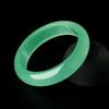 Quartzite Light Green Jadeite Bangle - Medium Width Women's Ice Waxy Jade Jewelry