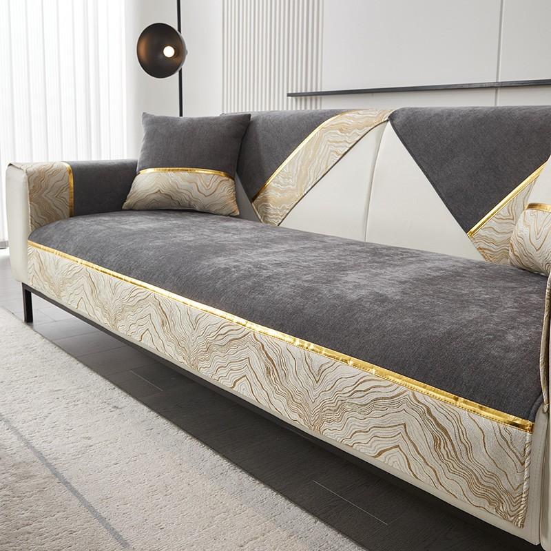 

2025 Шенилл Оранжевый Натуральная Кожа Подушка для Дивана Меховой Чехол для Дивана Нескользящий и Пыленепроницаемый Толстый Мягкий Чехол для Дивана Защита Мебели 70x70cm 1pcs